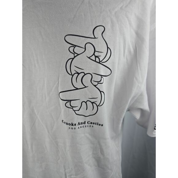 Crooks & Castles White Graphic T-Shirt Size Medium NWT - Picture 2 of 11